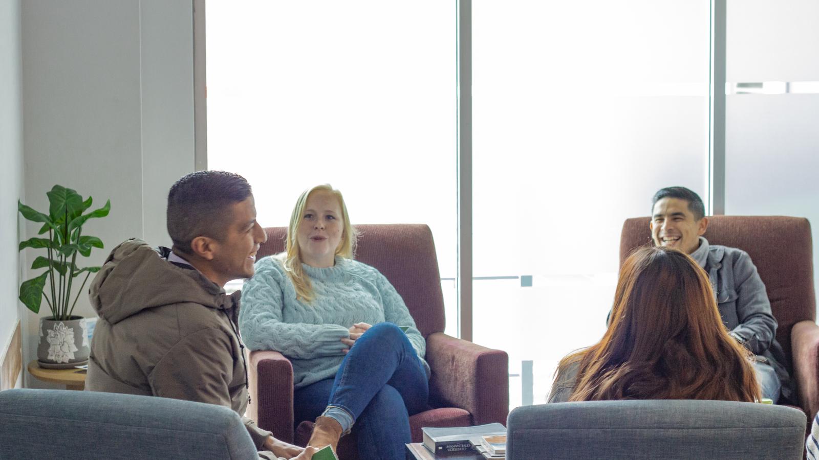Group of staff in conversation